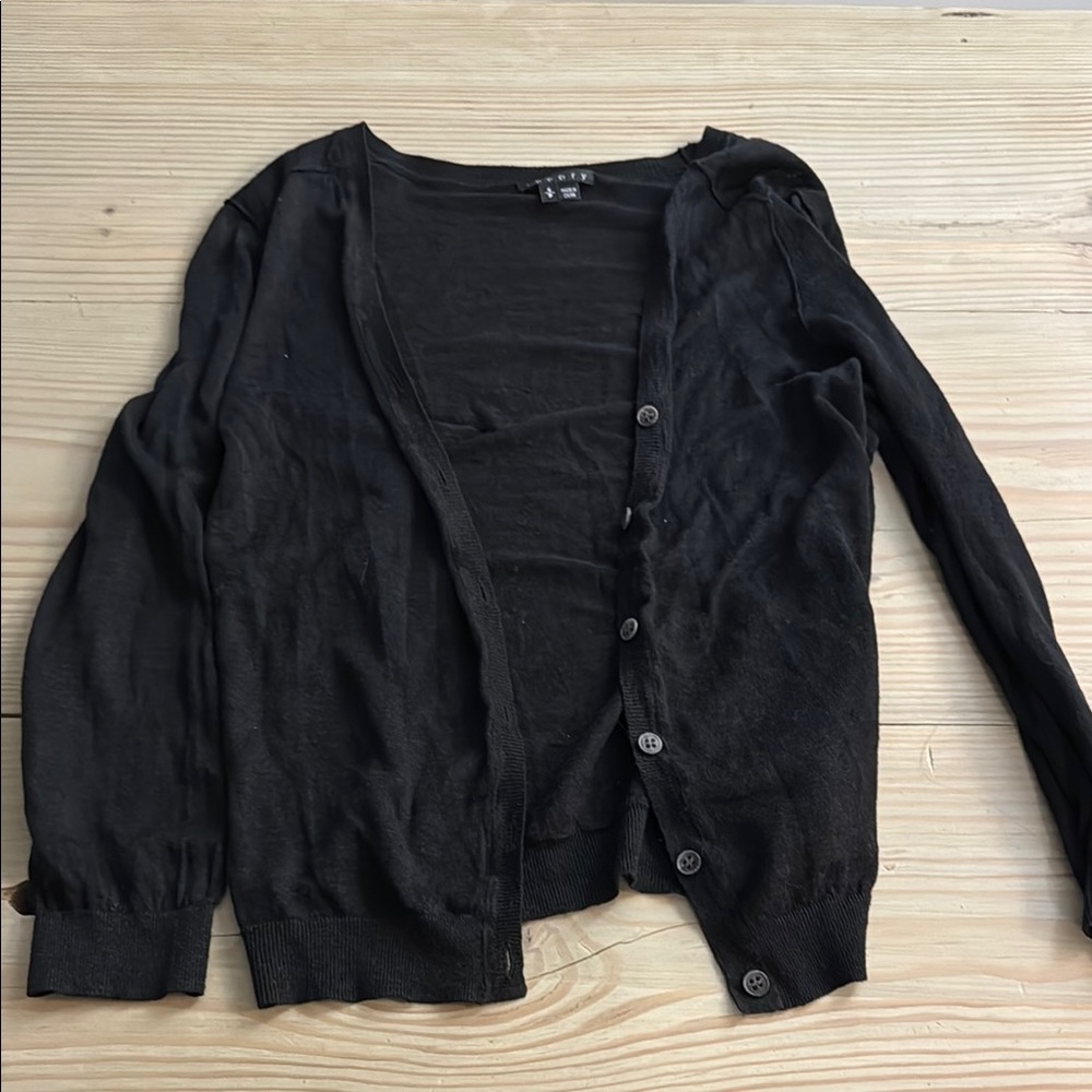 Black Linen Theory Women's Sweater